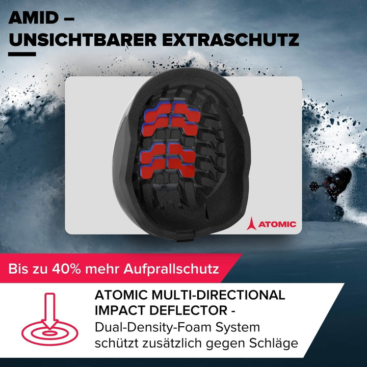 ATOMIC Revent + AMID Skihelm - Unisex für Erwachsene - Individuelle Passform & präziser Sitz - Überl
