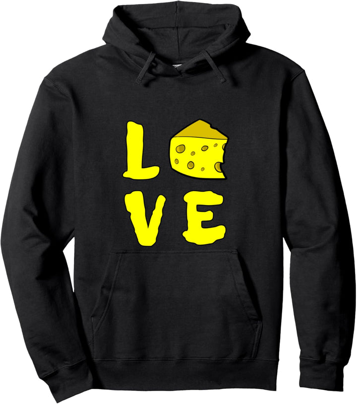 Käse Love Liebe Pizza Gouda Edamer Gourmet Witzig Pullover Hoodie