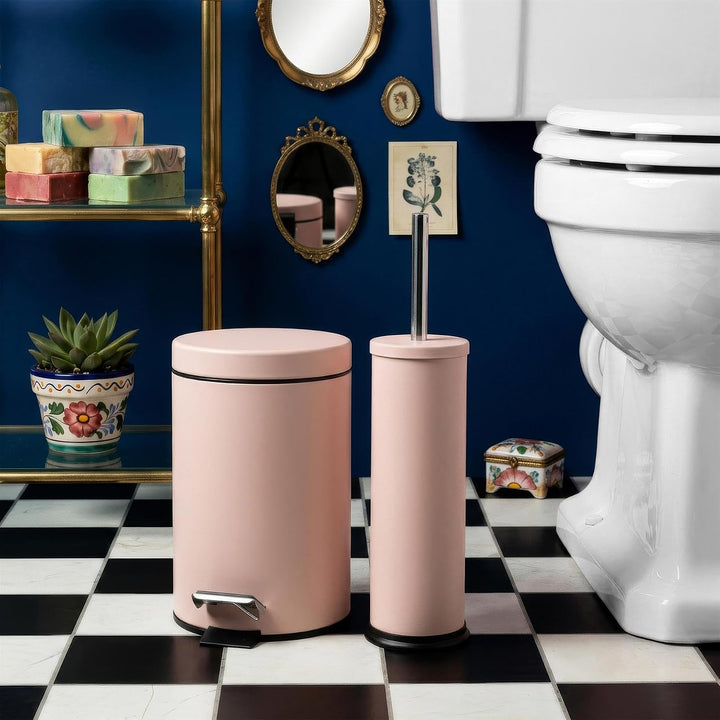 Harbour Housewares Runde Badezimmerpedalbehälter - 3L - Matt Pink, Matt Pink