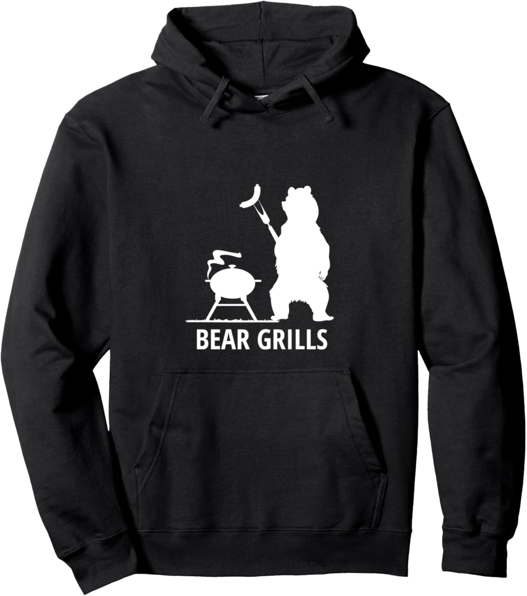 Bären BBQ Grillen Design Bear Grills für Vatertag Papa Mann Pullover Hoodie