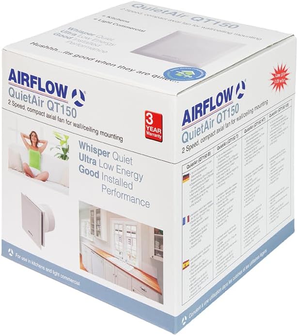 Airflow 90000454 Wandventilator QUIETAIR, 90000454 Weiss, Weiß