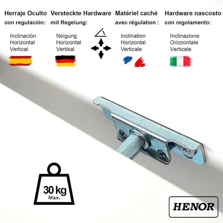 Henor Wandregal FSC® Holzwandregal 30 x 15 x 2.5 cm. Laden Sie 30 kg. Weiss 30 Weiss 15 Cm, 30 Weiss