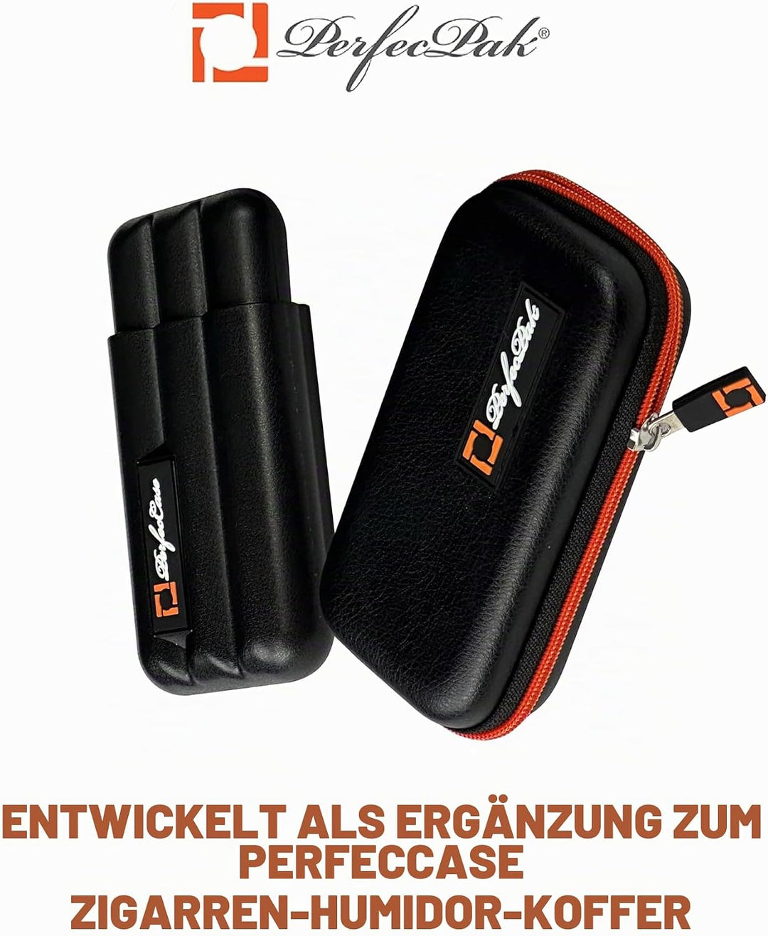 Perfec - PerfecPak Kompaktes Zigarrenzubehör-Etui – Reisetasche für Zigarrenwerkzeuge, Schwarz, 1 Co