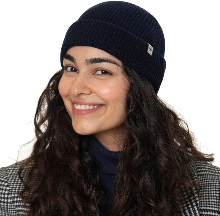Roeckl Damen Essentials Umschlagmuetze Mütze 53-59 Blau, 53-59 Blau
