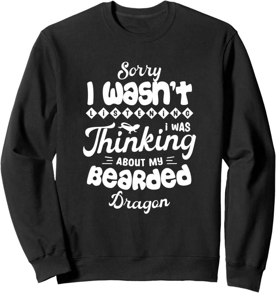 Nachdenken über meine Bartagame Ironischer Spruch Sweatshirt