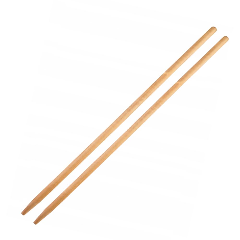 Generisch 2er Set Holzstiel 130 cm – Laubrechenstiel Ø 28 mm – stabiler Gerätestiel aus Buchenholz –