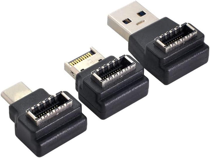 Xiwai 3 x USB 3.1 Frontplattenleiste, Buchse Typ E auf Stecker Typ-A &amp; Typ-C USB-C Motherboard-Verlä
