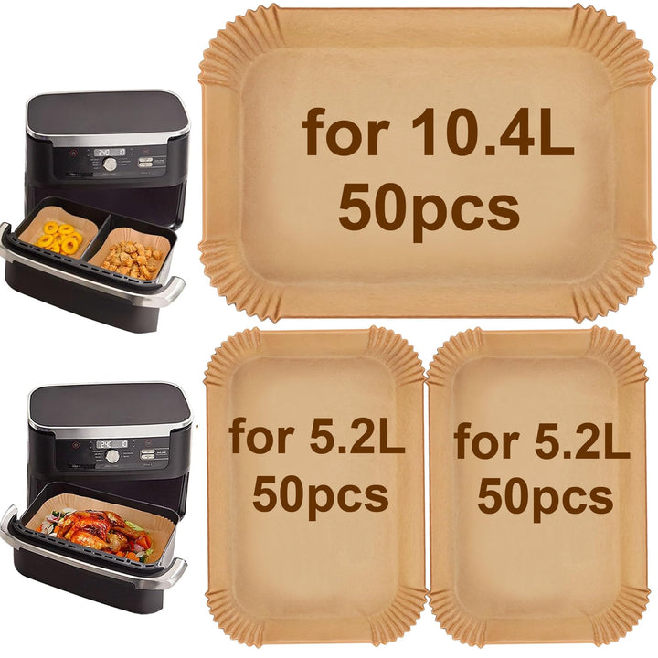 150pcs Airfryer Backpapier für Ninja Flex Drawer Dual Zone AF500EU AF500EUCP 10,4L, Auch kompatibel