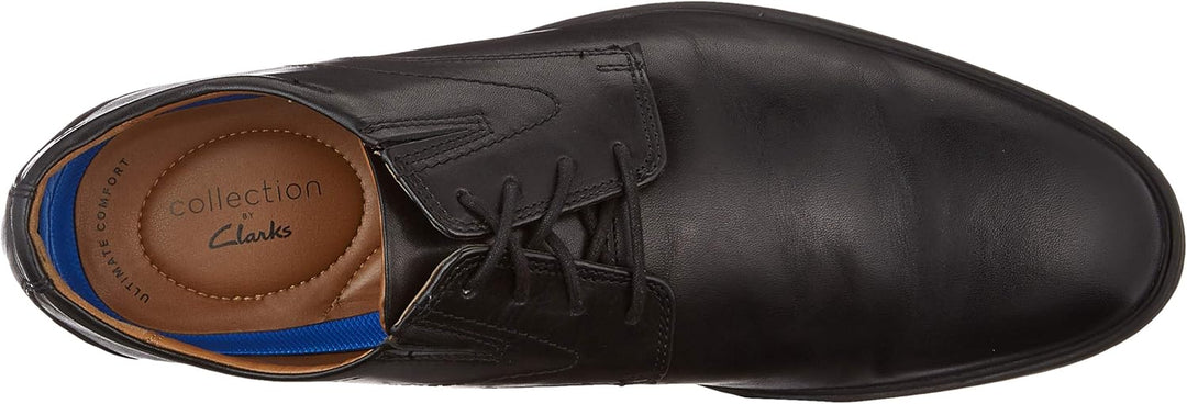 Clarks Herren Whiddon Step Slipper 41 EU Weit Black Leather, 41 EU Weit Black Leather
