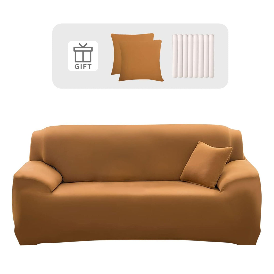 Lydevo Sofabezug 3 Sitzer Stretch Sofahusse Elastischer Sofabezug Spandex Sofa Überzug mit 2 Kissenb
