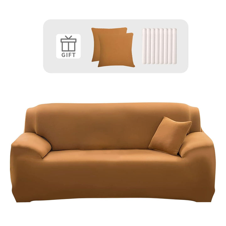 Lydevo Sofabezug 3 Sitzer Stretch Sofahusse Elastischer Sofabezug Spandex Sofa Überzug mit 2 Kissenb