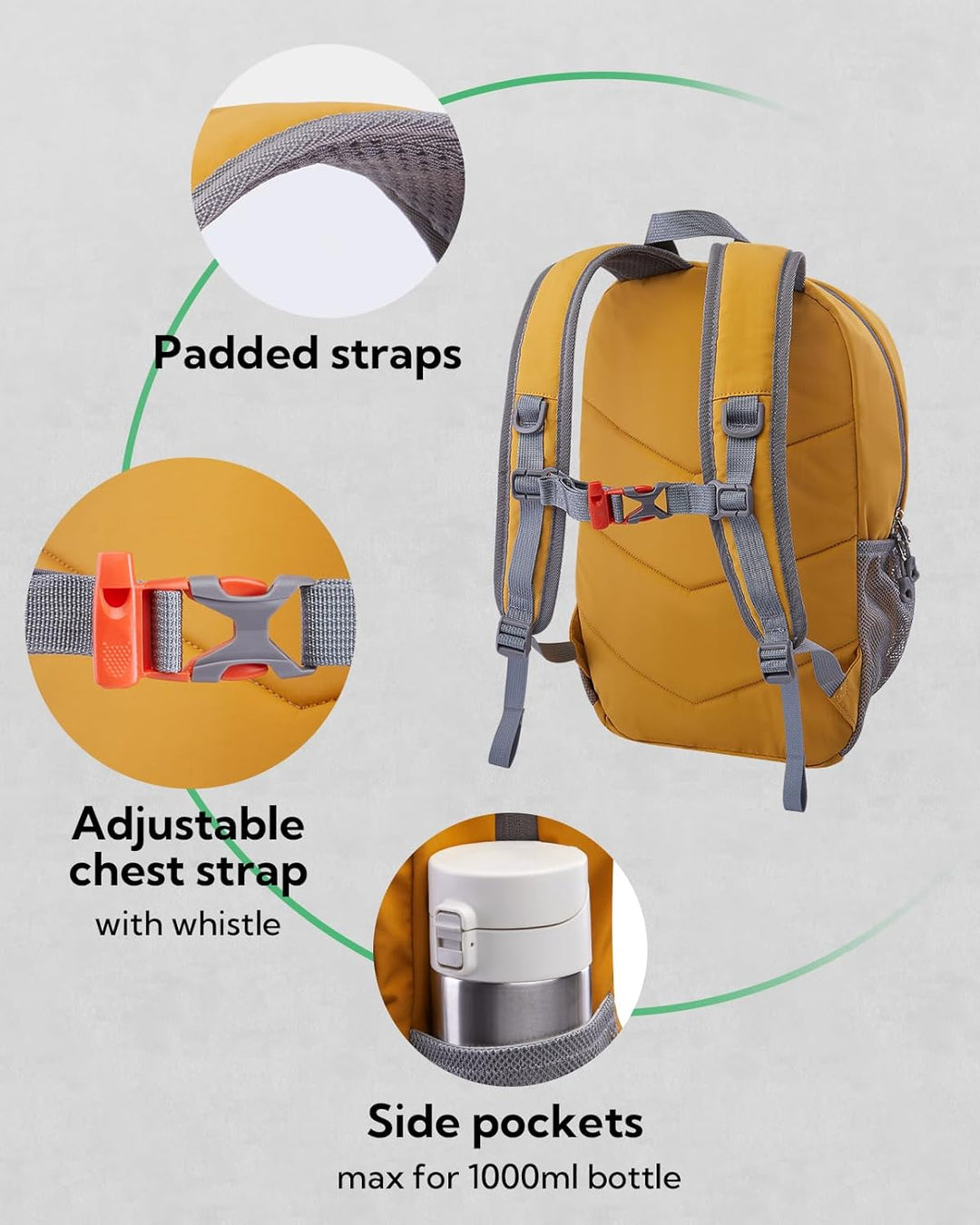 WATERFLY Rucksack Klein Wanderrucksack 12L: Leicht Tagesrucksack Mini Sport Backpack Outdoor Daypack