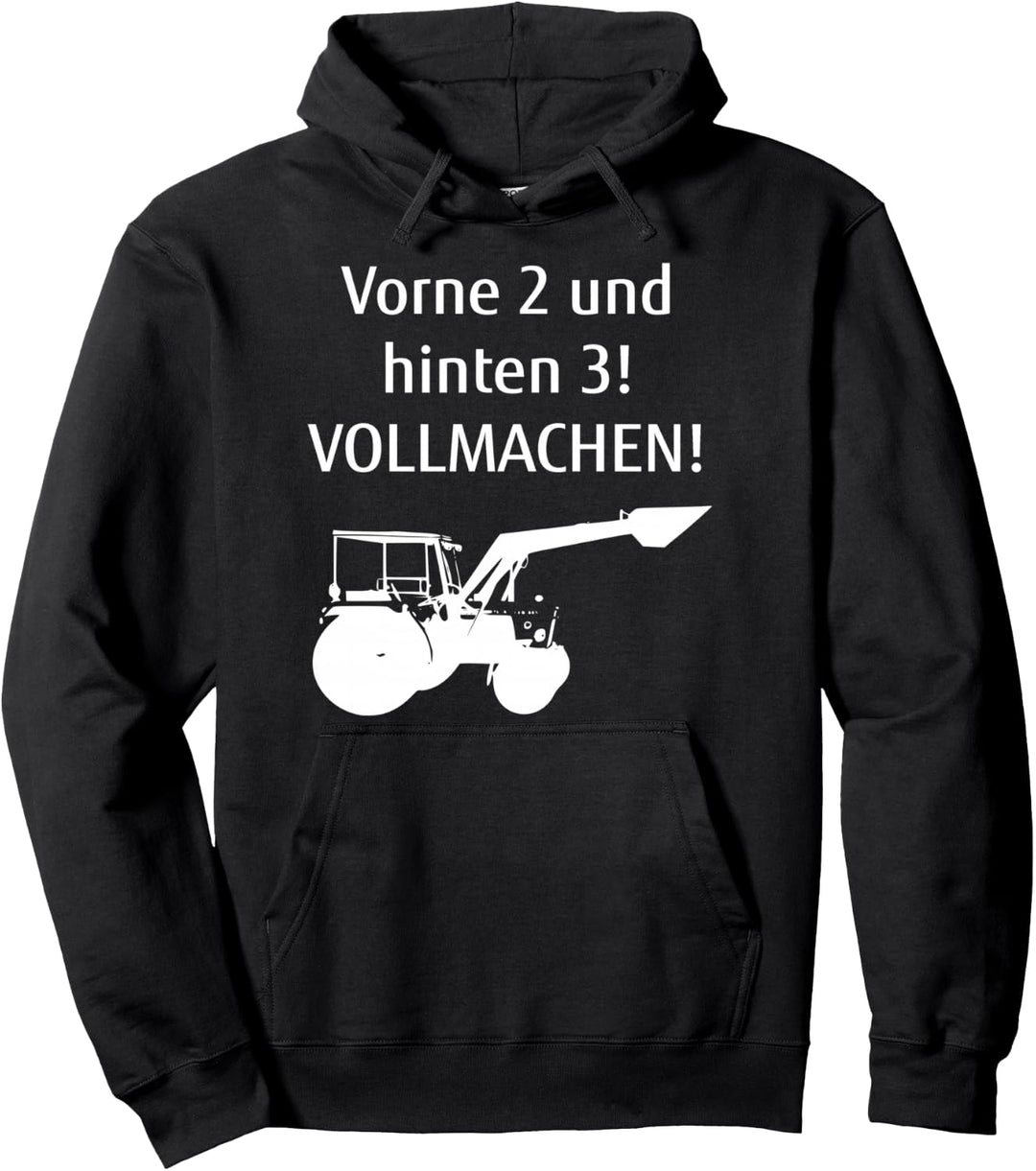 Vorne 2 und hinten 3! Vollmachen! Bauer Hermann Trecker Pullover Hoodie