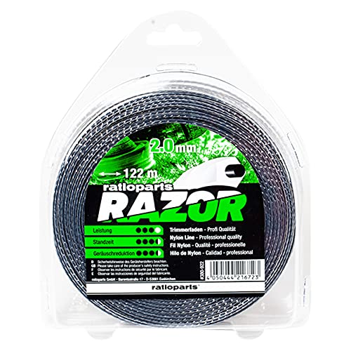 Mähfaden RAZOR 2,0mm 122m Trimmerfaden 5-Kant gedreht Nylonfaden