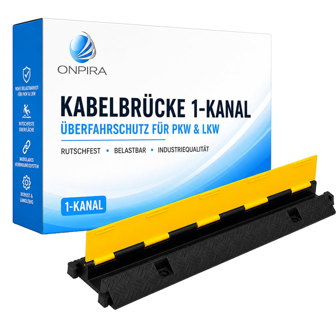 1 Kanal Kabelbrücke Schlauchbrücke mit extra grossen Kanal (70x50mm) Überfahrschutz Kabelkanal Brück