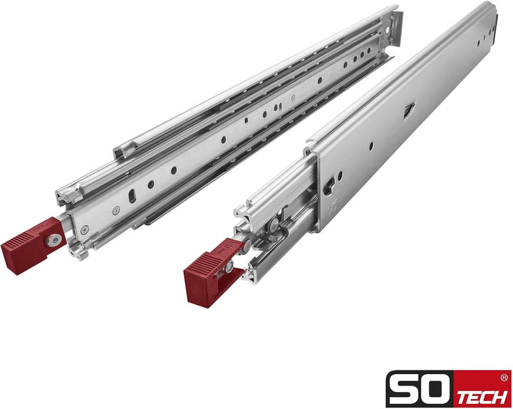 1 Paar SOTECH Schwerlastauszüge VarioSlide KV2-200-H76-L1000-EH 1016 mm mit Lock-in/out Einrastfunkt