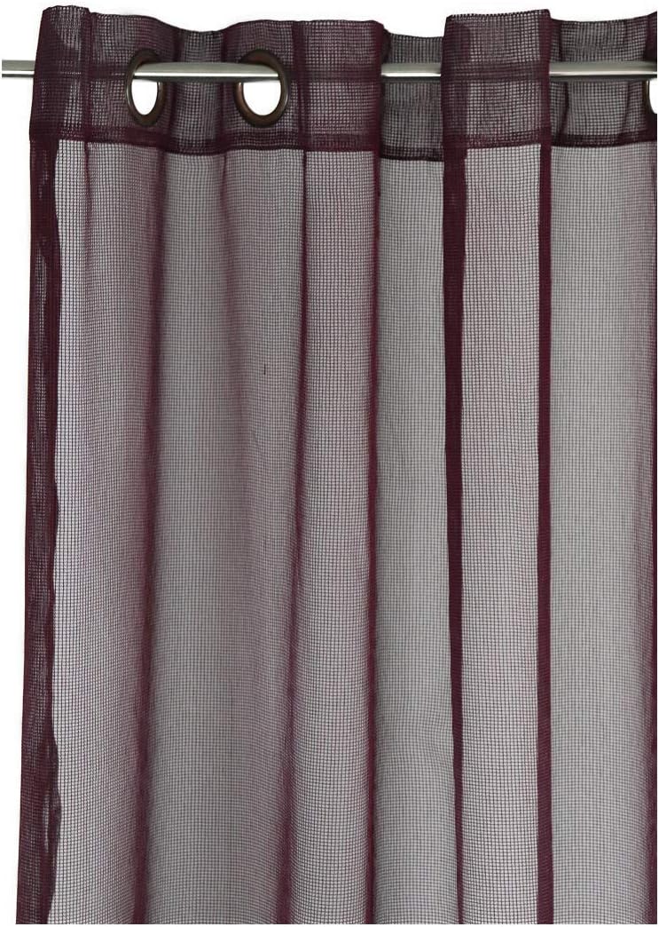 Ösenschal Gardine Store Dekoschal Vorhang Halbtransparent 140 x 255 cm Bordeaux
