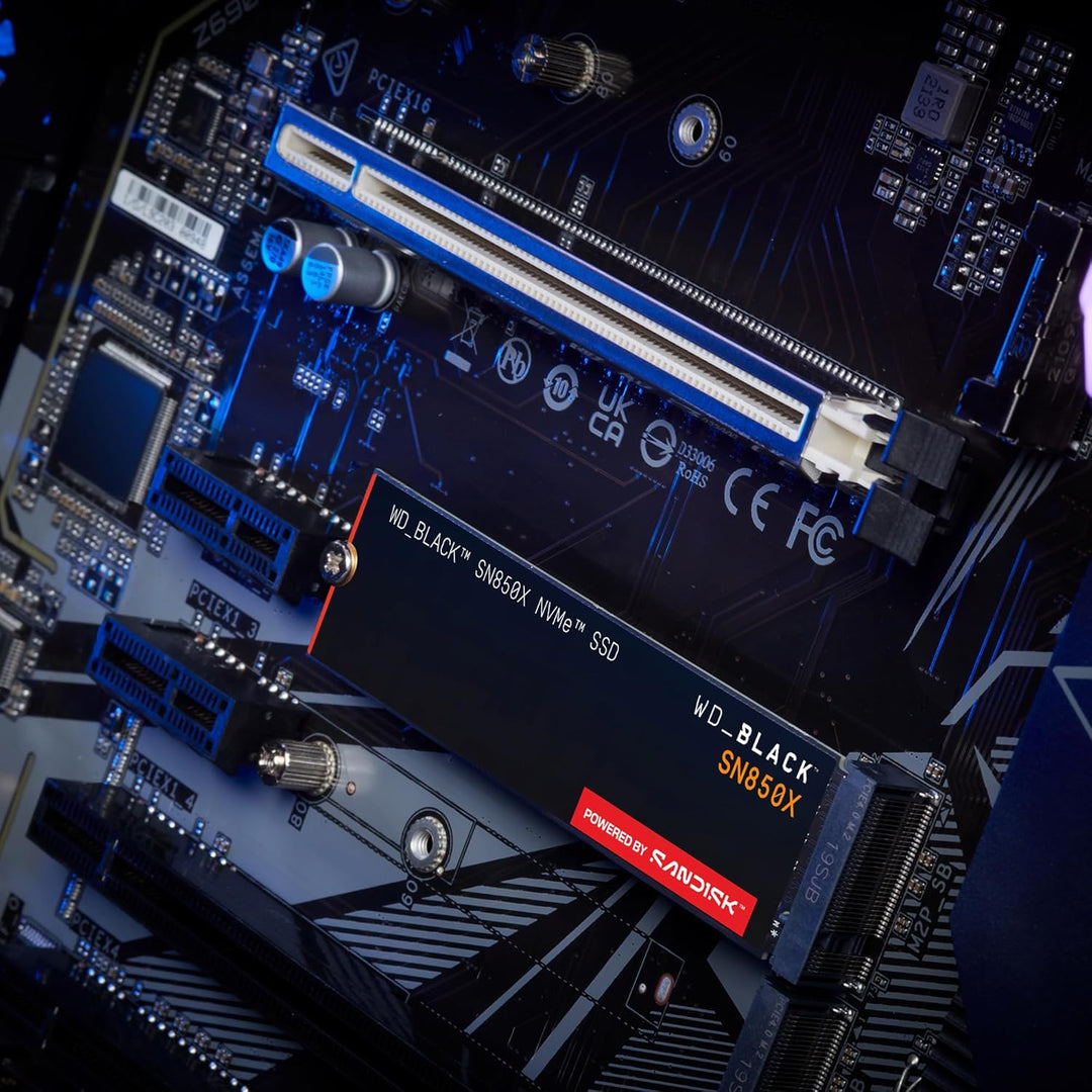 WD_BLACK SN850X NVMe SSD 4 TB interne SSD (Gaming Speicher, PCIe Gen4-Technologie, Lesen 7.300 MB/s,