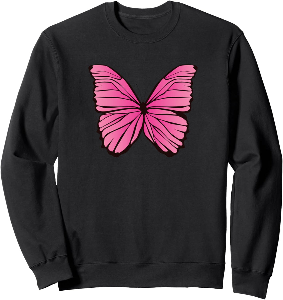 Schöner rosa Schmetterling Sweatshirt