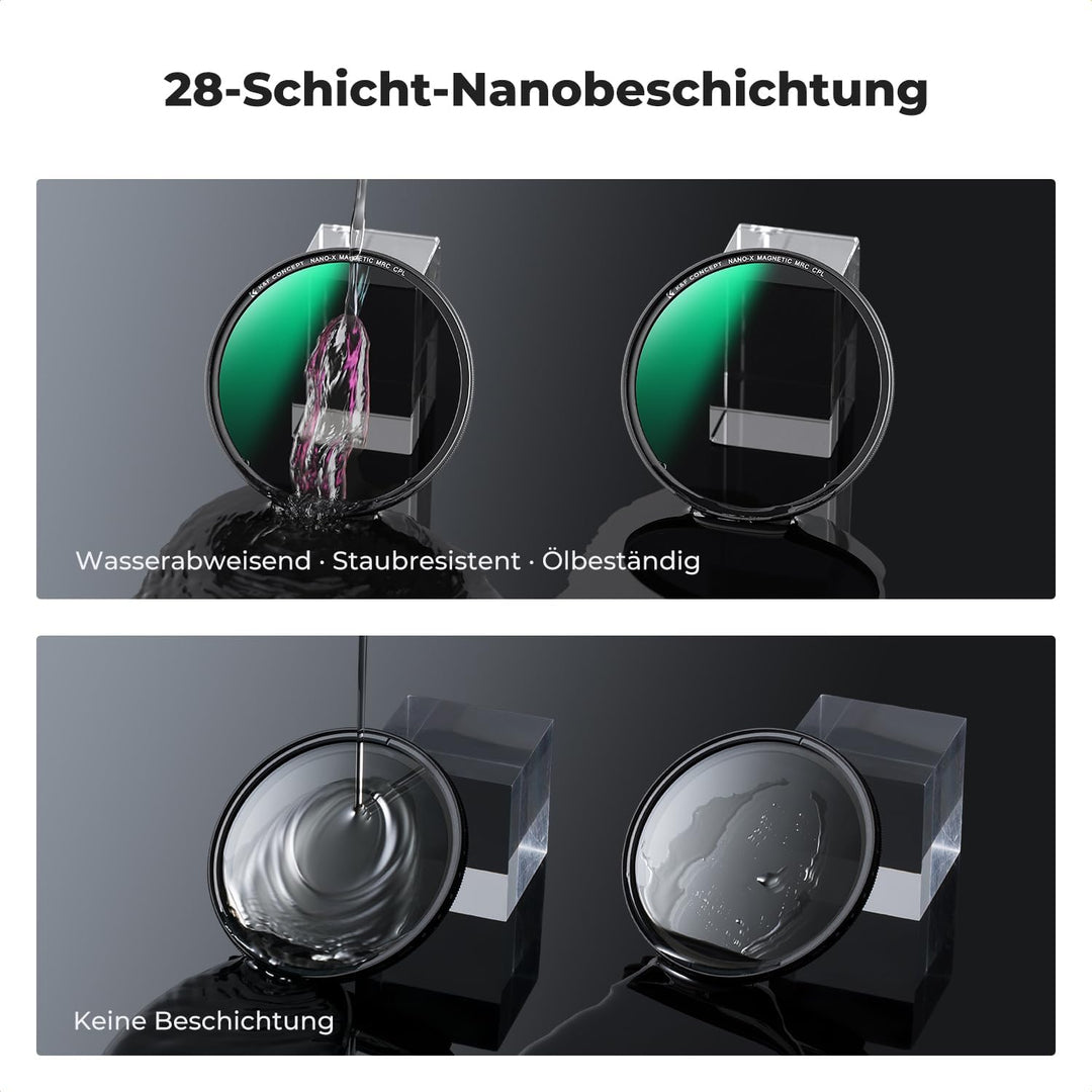 K&F Concept Nano X-Serie Magnetischer CPL Filter 58mm-Zirkular-Polfilter Magnetischer Polarisationsf