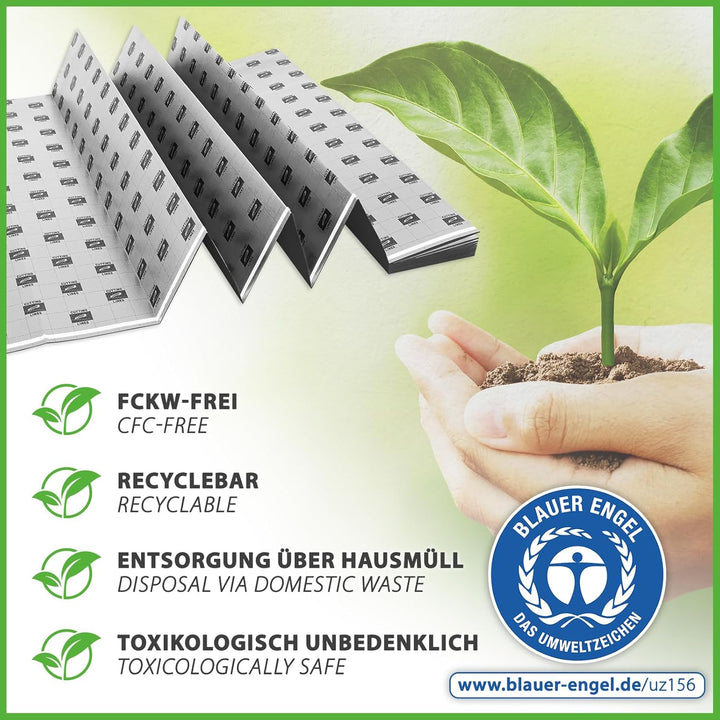 42m² Trittschalldämmung 3mm mit AquaStop, Verlegeunterlage für Parkett & Laminat, Heizfilm-Unterlage