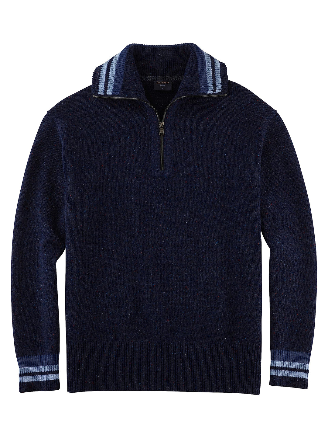OLYMP Herren Strickpullover Casual Strick,Uni,Regular fit M Marine 18, M Marine 18