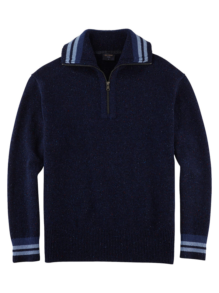 OLYMP Herren Strickpullover Casual Strick,Uni,Regular fit M Marine 18, M Marine 18