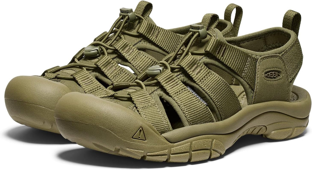 Keen Herren Newport H2 Sandale 42 EU Einfarbig Olivgrün, 42 EU Einfarbig Olivgrün