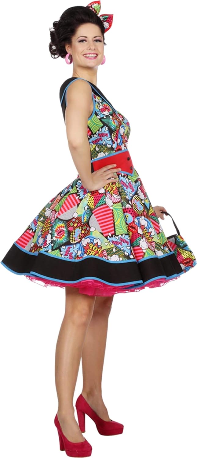 Wilbers & Wilbers NEU Damen-Kostüm Kleid Pop-Art, Gr. 38
