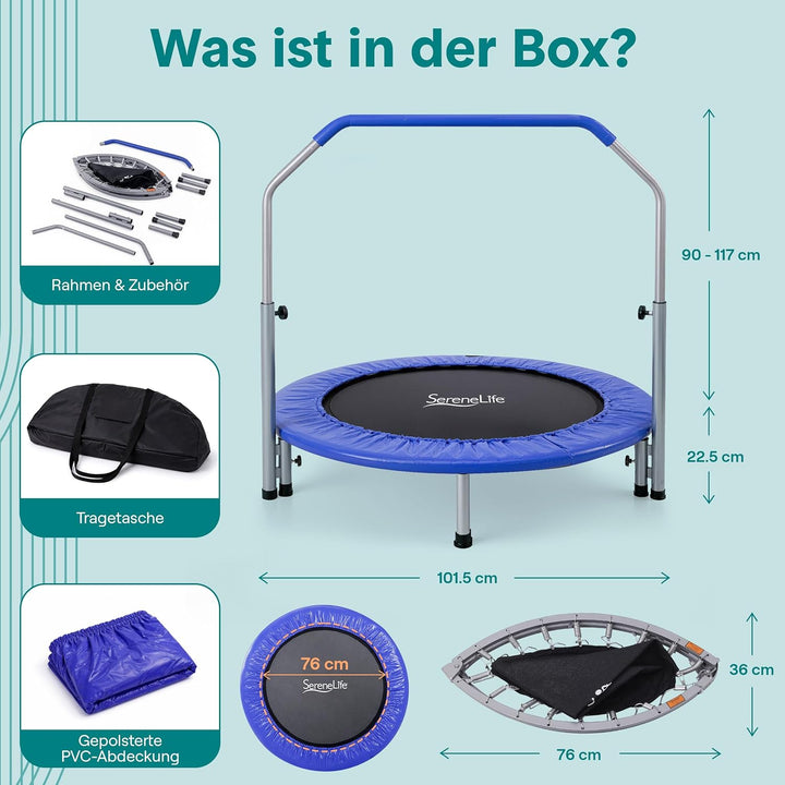 SereneLife Portable &amp; Foldable Trampoline - 40&