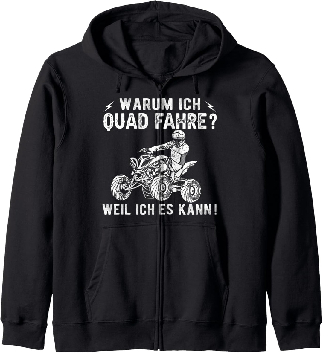 Warum ich Quad fahre lustiger Offroad Spruch für ATV Fans Kapuzenjacke