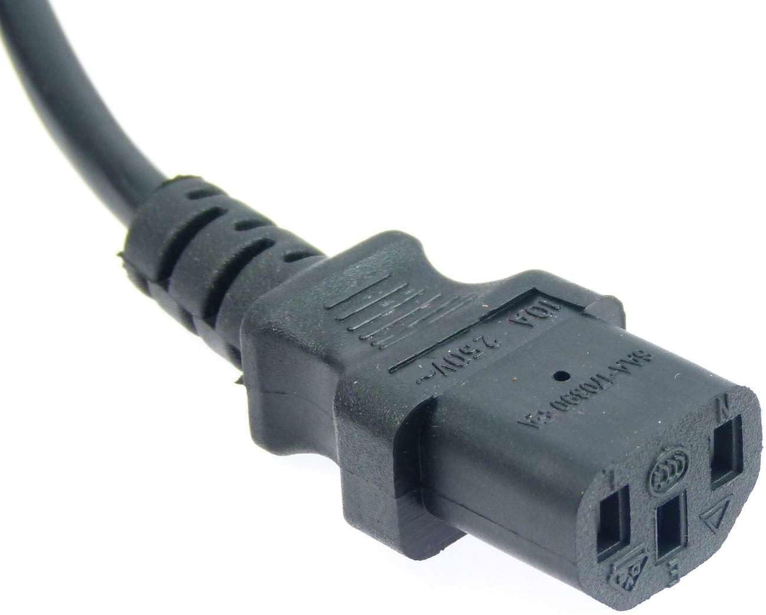 10 Stück Adam Hall 5 m Kaltgerätekabel Netzkabel schwarz 3 x 0,75 mm² CEE 7/7 - C13, K3PKD 0500 5 m