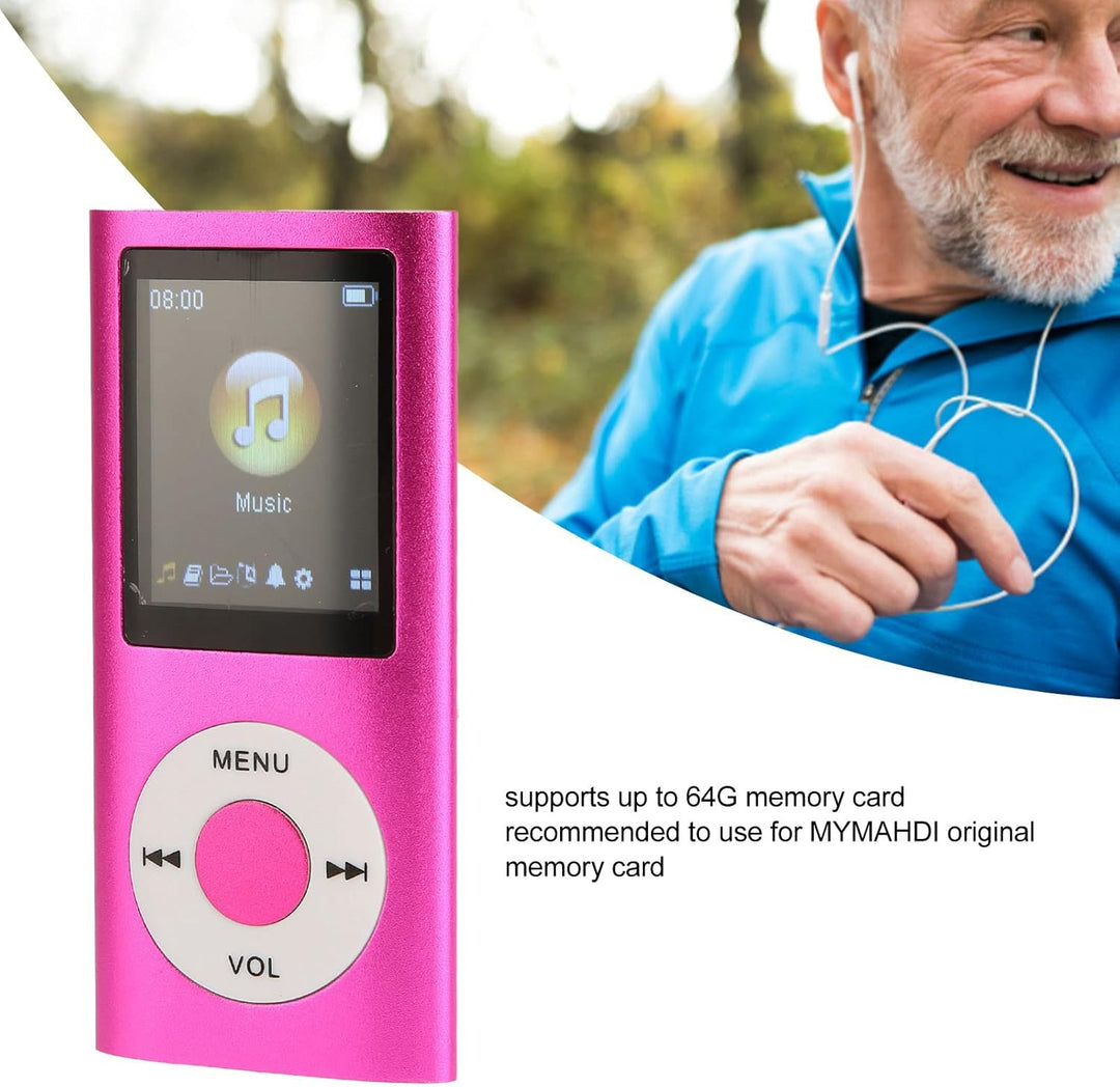 Yctze MP3-Player, Musik-Player mit 1,8-Zoll-LCD-Bildschirm, MP4-Bluetooth-Player, Integriertes Video