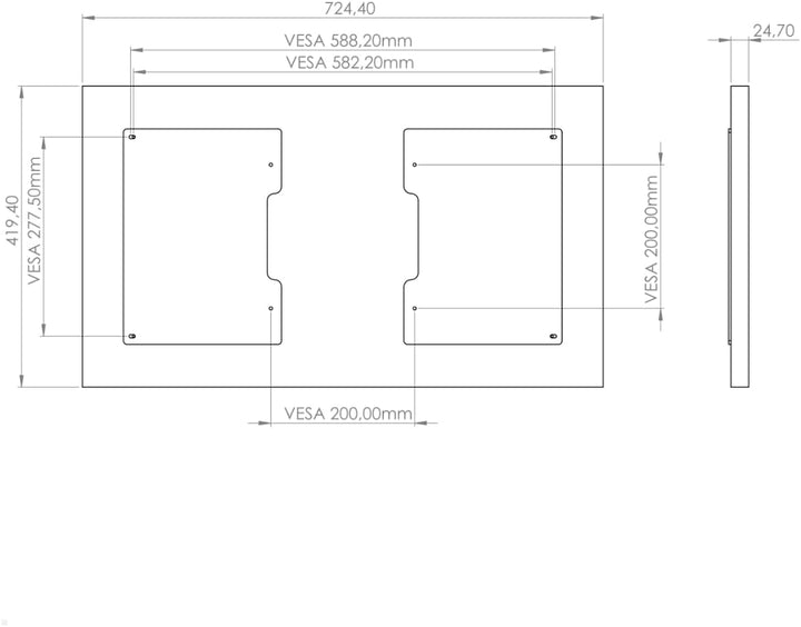 V071 VESA Adapter kompatibel mit Samsung Frame 32 Zoll Fernseher