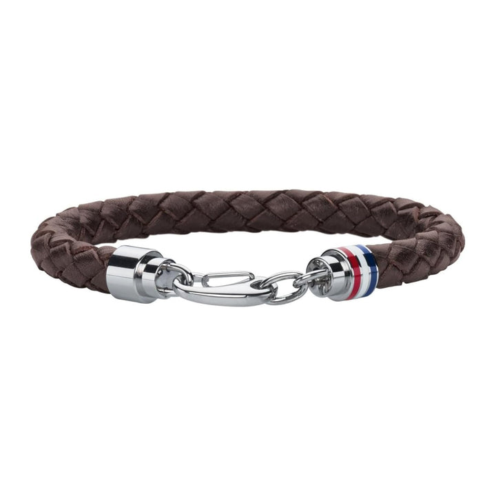 Tommy Hilfiger Jewelry Geflochtenes Lederarmband für Herren - Erhältlich aus Braune oder Schwarze Fa