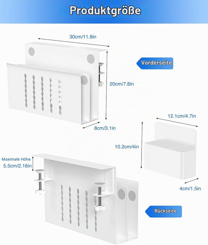 Schreibtisch Seitenaufbewahrung, Doppelschichtiger Desk Side Storage Mit Magnetischer Stifthalter Ke