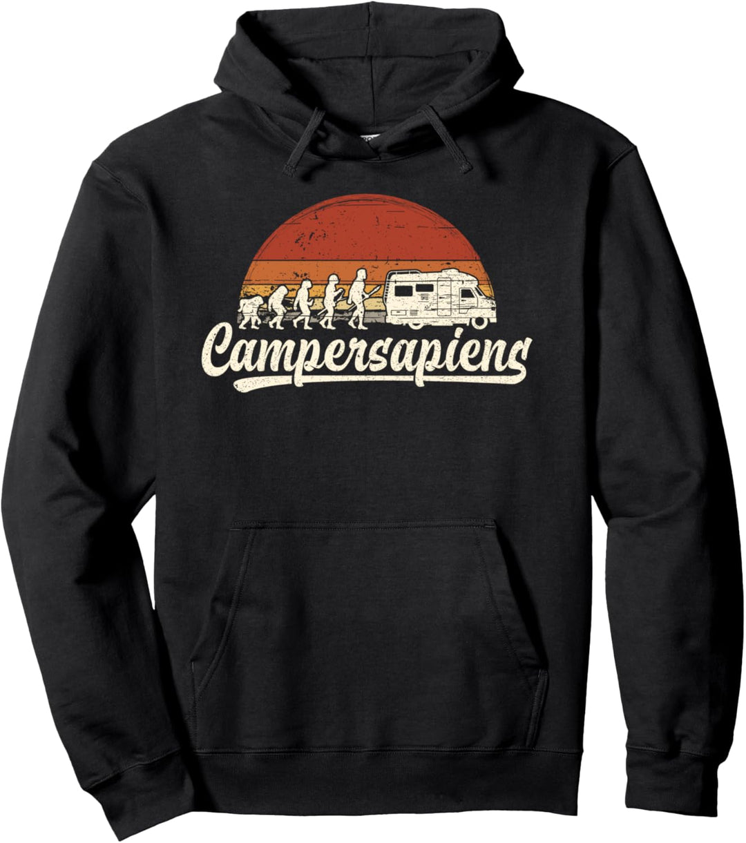 Campersapiens, Caravanfahrer, Camper, Camping Evolution Pullover Hoodie
