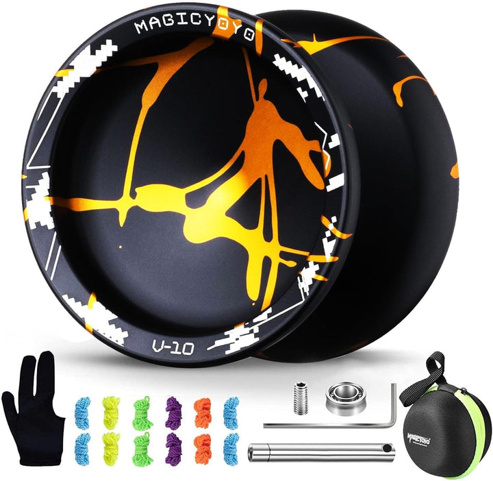 YOSTAR Yoyo Profi V10, Trick JoJo mit Leerlauf und Kugellager, Jo Jo für Kinder und Erwachsene, Resp