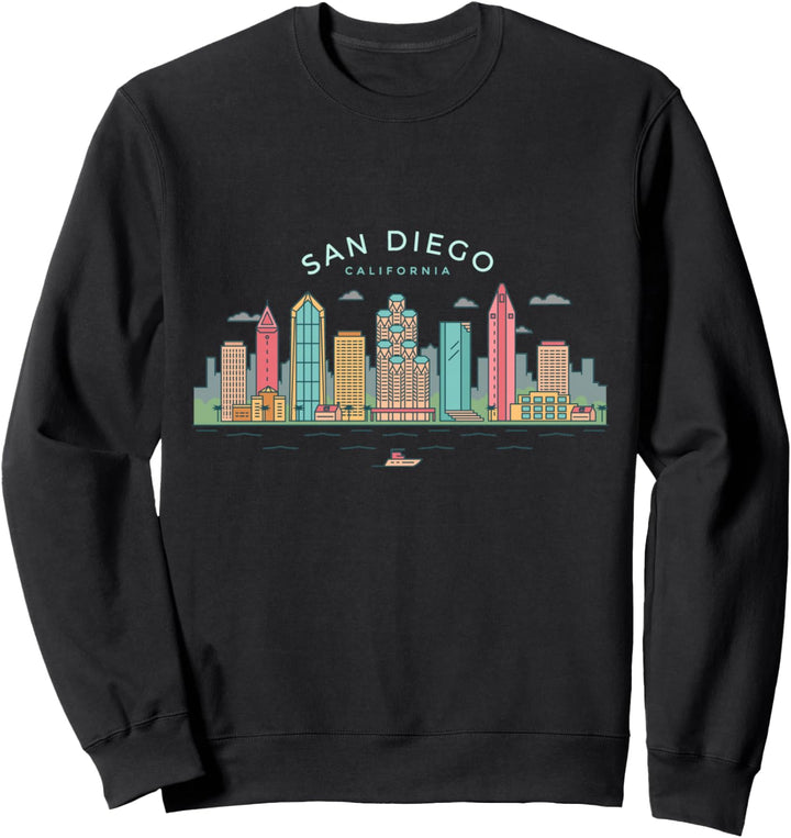 Skyline San Diego Vintage San Diego California Sweatshirt