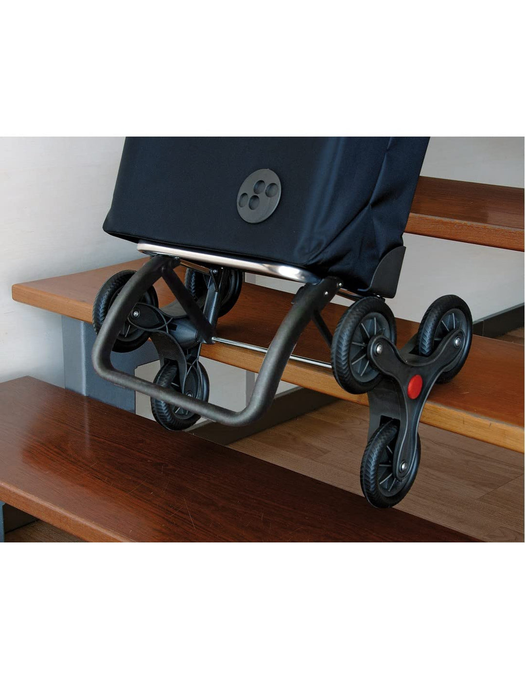 Einkaufstrolley Rolser I-Max Tweed 6 Räder Treppensteiger - Schwarz 6 Räder Schwarz, 6 Räder Schwarz
