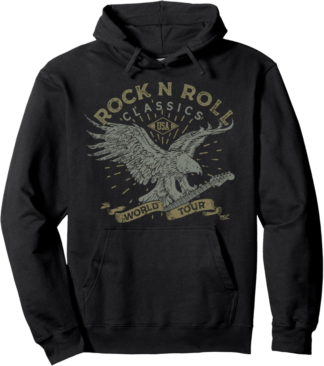 Trendy Rock N Roll Classics Pullover Hoodie
