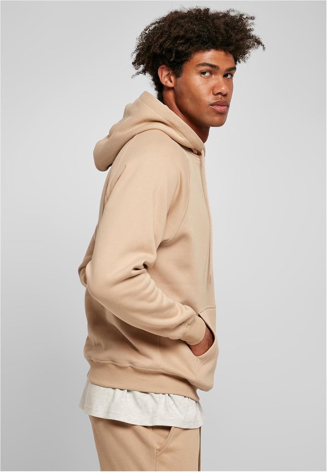 Urban Classics Herren Blank Hoody Kapuzenpullover L Unionbeige, L Unionbeige