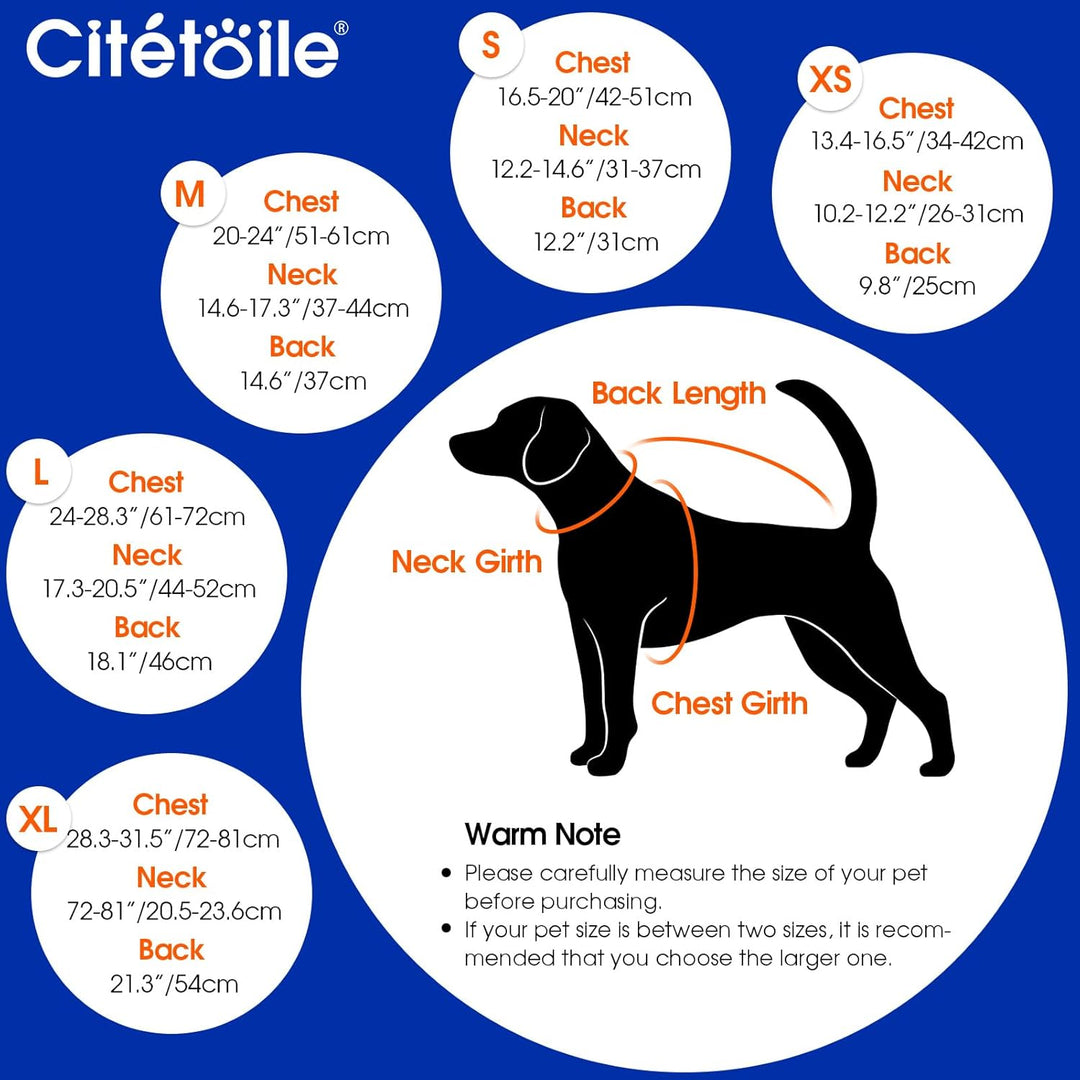 CITÉTOILE Wintermantel Hundemantel, Warme Winterjacken mit Fleece für Hunde,Hundejacke Hundekleidung