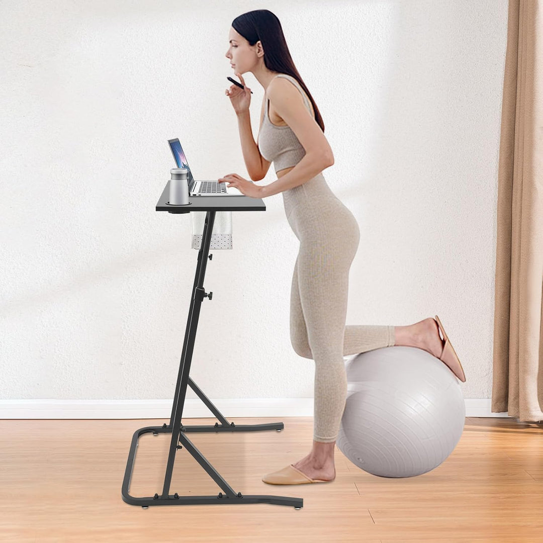 Fahrrad Schreibtisch Computerständer aus Stahlrohr, 64.5-143cm Verstellbare Höhe Walking pad Trainin