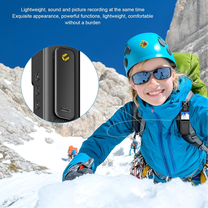 PUSOKEI 4K WiFi Action Kamera, 40MP Vlogging Kameras mit 1,3 "HD IPS Bildschirm, 180 ° Drehbares Obj