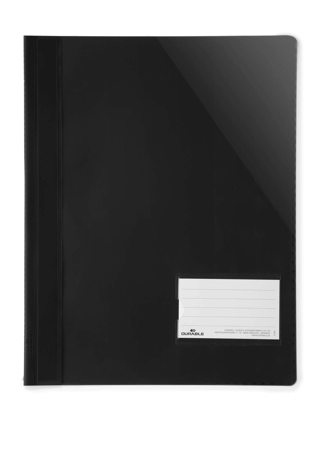 Durable Sichthefter für Din A4, Überbreite, schwarz, 25er Packung, 269001, Schwarz