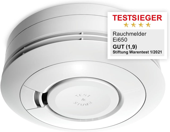 Ei Electronics Ei650 Rauchwarnmelder, Rauchmelder im 4er Set, Stand-alone-Gerät mit Batterie für 10