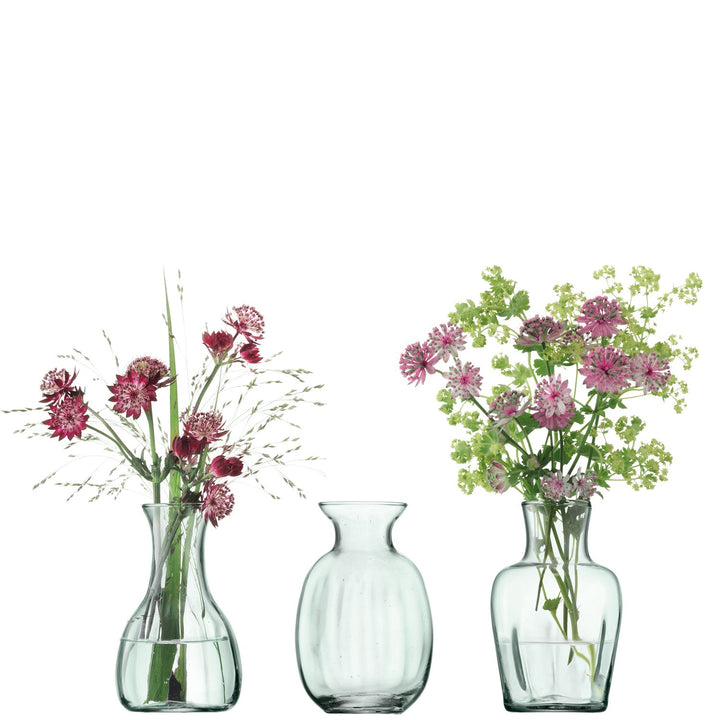 LSA Mia Mini Vasentrio H11cm Recycelt/Optisch x 3 H11cm Trio Set, H11cm Trio Set