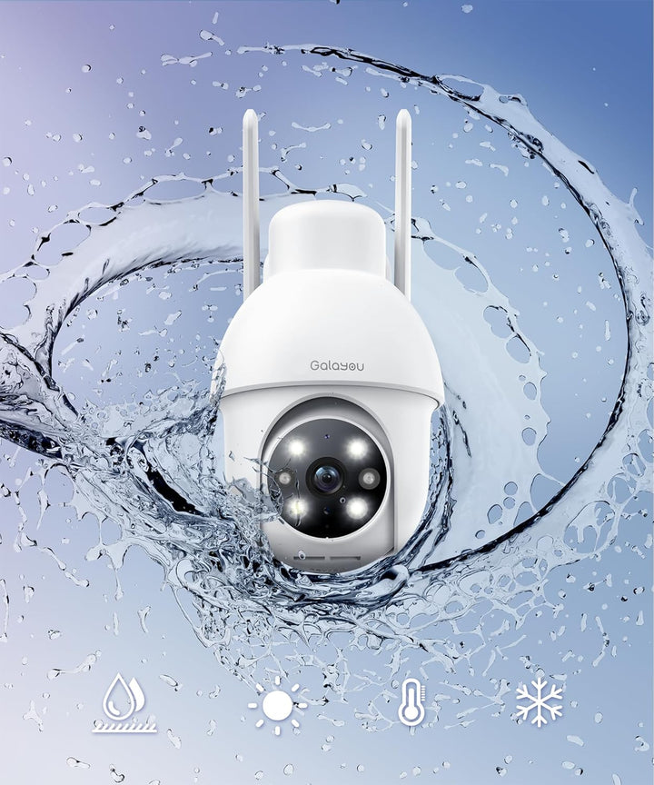 2K Überwachungskamera Aussen,GALAYOU PTZ Outdoor WLAN IP Kamera überwachung aussen, WiFi Dome Camera