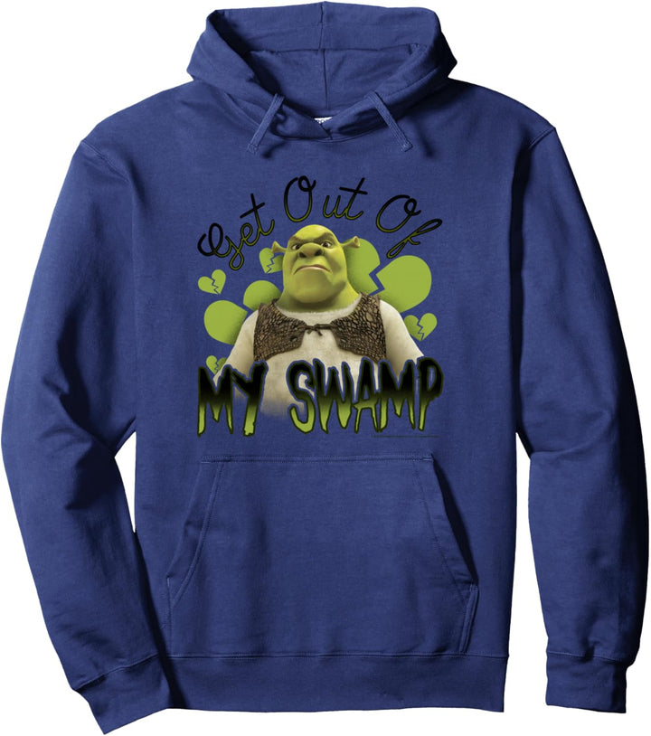 Shrek Get Out Of My Swamp Broken Hearts Portrait Pullover Hoodie